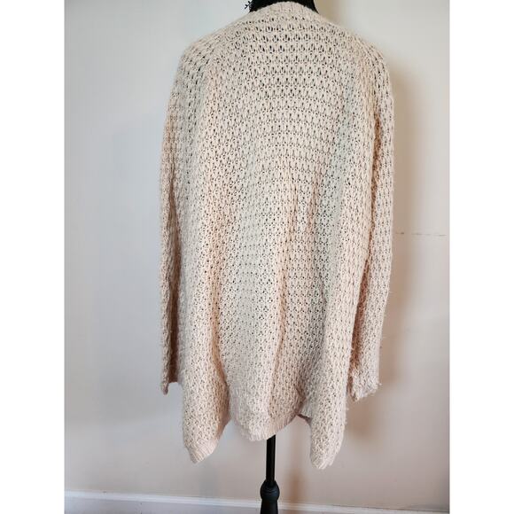POL Crochet Long Cardigan BOHO Sweater Women's Large‎ - Picture 2 of 5